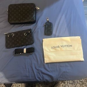 (NEGOTIABLE) Lv Trio bag Black & Gray monogram